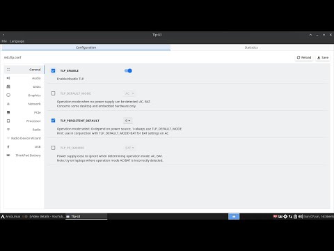 ArcoLinux : 1567 Software tip for laptop users - tlpui-git