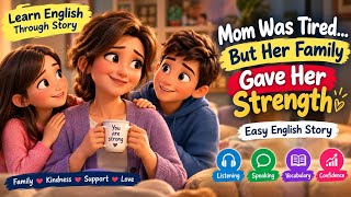 Mom Was Tired.. But Her Family Gave Her Strength | Easy English Story | Learn English Through Story
