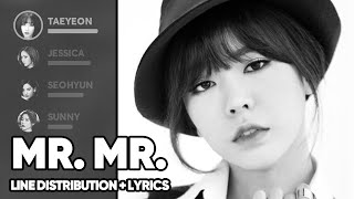 Girls&#39; Generation - Mr. Mr. (Line Distribution + Lyrics Color Coded) PATREON REQUESTED