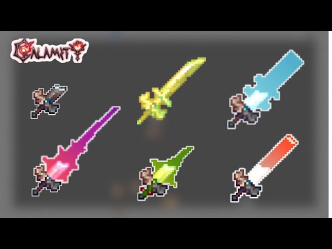 Broken Biome Blade (All Attunements)- Terraria Calamity Mod (Simple Weapon Showcase)