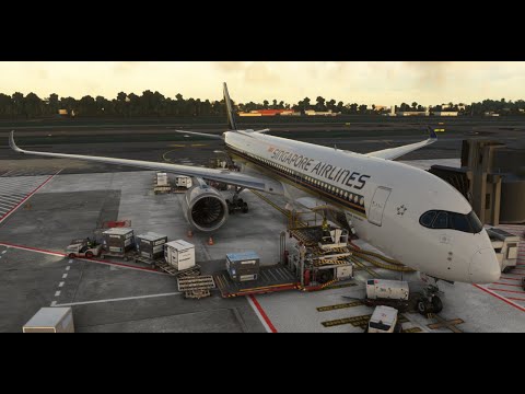 MSFS20 - INI A359 - Sunrise Arrival Into Singapore RW02L - SIAV Group - VATSIM (SQ391)