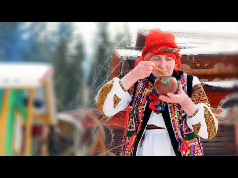 The Unique Food of the Highlanders in the Carpathian Mountain Village