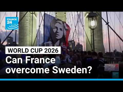 French fans take over Brooklyn Bridge as tension builds ahead of Sweden clash