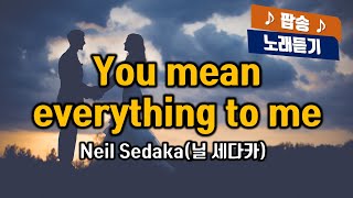 You mean everything to me Neil Sedaka 유민에브리씽투미 닐 세다카 노래듣기