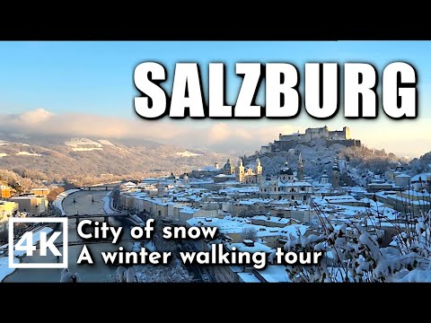 SALZBURG Austria 🇦🇹  4K Scenic Winter Walk: Salzburg’s Hidden Gem – Mönchsberg