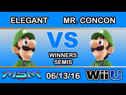 MSM 54 - eM | Elegant (Luigi) Vs. SS | Mr. ConCon (Luigi) Winners Semis - Smash Wii U