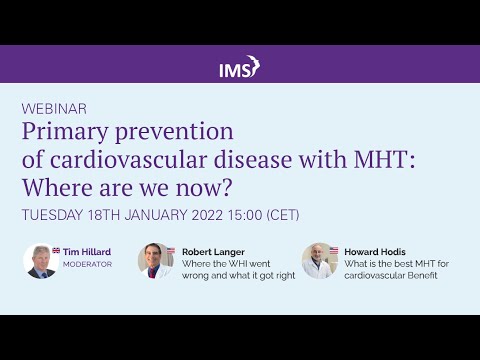 video:Primary prevention of cardiovascular disease with MHT – where are we now?