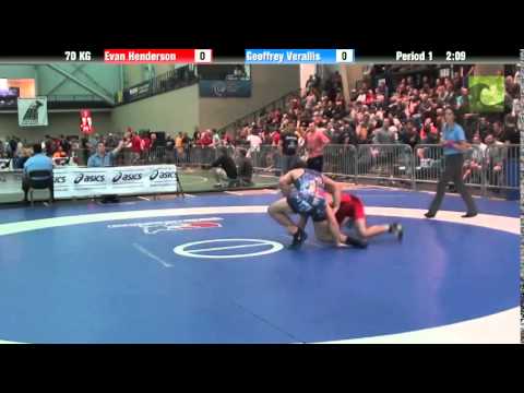 Men`s Freestyle 70 KG Evan Henderson vs. Geoffrey Verallis