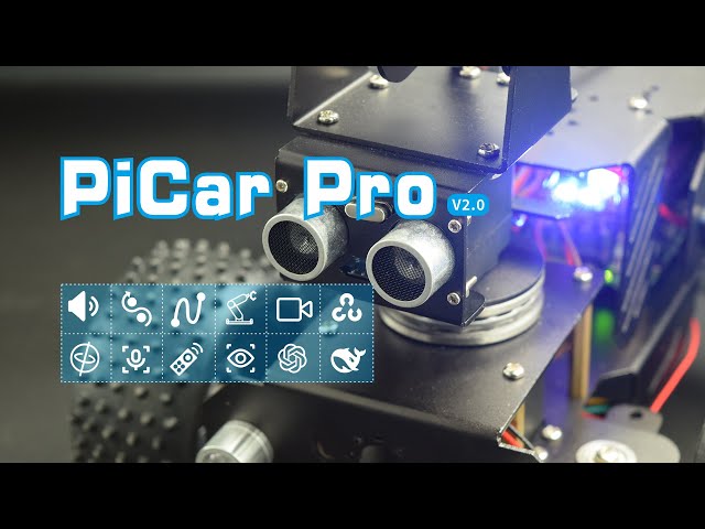 Vídeo relacionado con Adeept PiCar Pro V2 Kit de robótica (Raspberry Pi no incluido), coche inteligente con brazo robótico de 4 DOF para Pi 5/4/3, cámara HD 1080P, OpenCV, prevención de obstáculos, seguimiento de línea