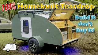 BEAUTIFUL Homebuilt Teardrop Camper Tour