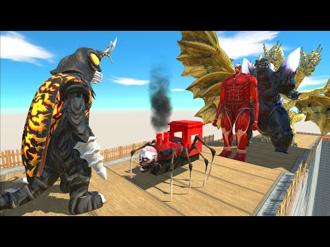 MEGALON DEATH FALL VS GHIDORAH - Animal Revolt Battle Simulator