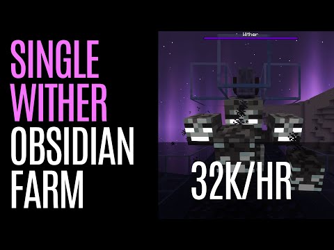 Simple Obsidian Farm (32k/hour) | Minecraft | Java 1.16.2+