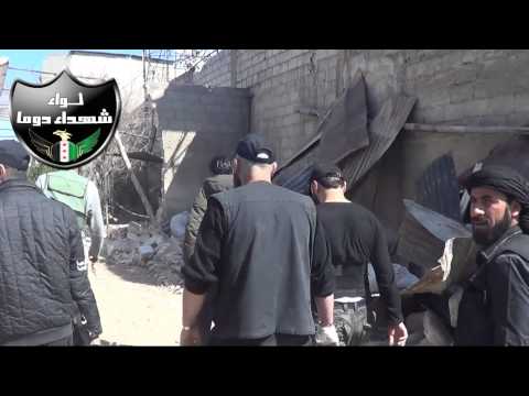 جولة تفقدية للواء شهداء دوما على النقاط التي سيطر عليها قرب كراج البولمان في حي القابون في مدينة دمشق