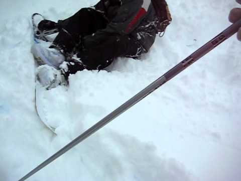 Testar snödjupet i whistler