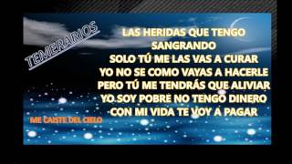 TEMERARIOS (letra) ME CAISTE DEL CIELO