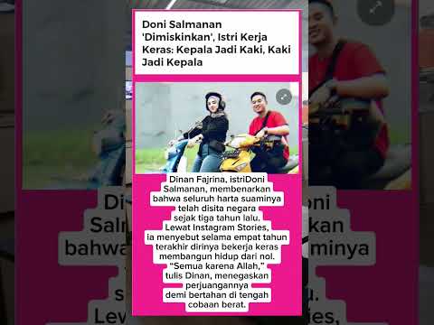 Dinan Fajrina Bongkar Harta Doni Salmanan Disita Negara #DinanFajrina #DoniSalmanan #HartaDisita