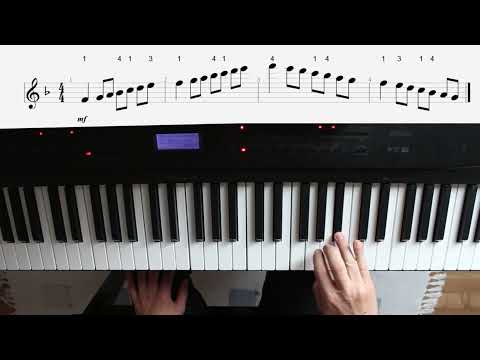 Mobiler Musikunterricht Regensburg - F Dur Tonleiter am Klavier