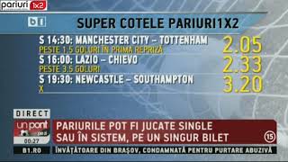 Super Cotele Pariuri1x2: Redacția noastra a selectat 5 cote BOMBA!