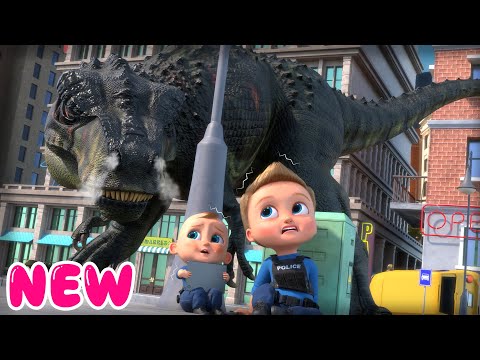 Dino Disaster: Baby Police to the Rescue! | Kids Police Stories [4k]