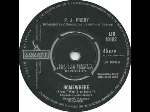 UK New Entry 1964 (280) P.J. Proby - Somewhere