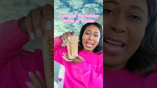Trying all the holiday drinks at Dunkin! #dunkin #dunkindonuts