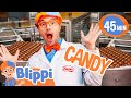 Blippi Visits The Candy Factory Educational Videos For Kids
