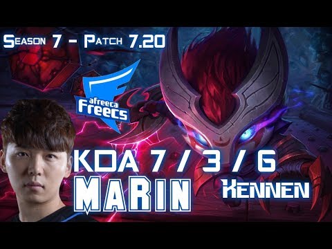 AFs MaRin KENNEN vs SINGED Top - Patch 7.20 KR Ranked
