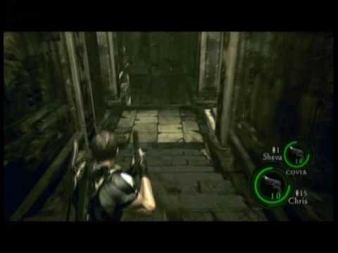 Resident Evil 5 Single Player Playthrough Part 27 - Staircase Puzzle
