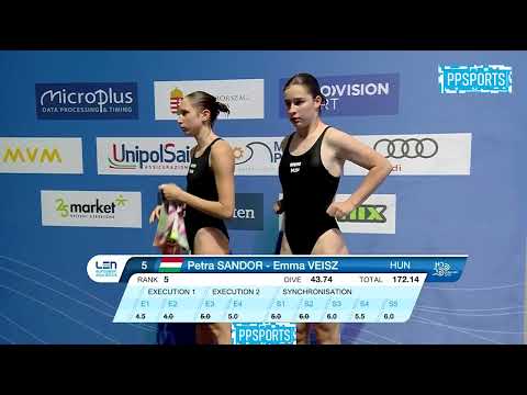 PETRA SANDOR - EMMA VEISZ | Synchronised 3m Springboard  Diving Highlights