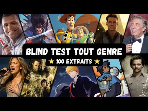 BLIND TEST TOUT GENRE - 100 EXTRAITS (Film, Série, Disney, Dessin animé, Anime, Jeux, Répliques ...)