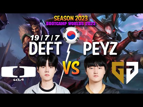 DK Deft vs GEN Peyz - Deft DRAVEN + Delight VS Peyz KALISTA ADC - Patch 13.20 KR Ranked