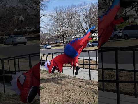 Spider-Fam PARKOUR Escape Spider-Rex pt. 2