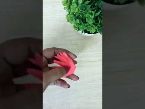 Handmade paper flower 🌺#handcrafted #paper #flowers #crafts #homedecor #paeprcrafts#shorts#youtube