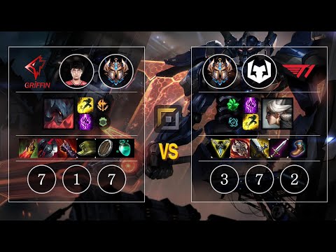 GRF Untara Aatrox vs T1 Wooje Camille Top - KR Patch 10.12