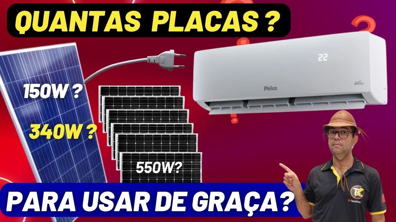 How many Solar Plates do I need to use AIR CONDITIONING for free?