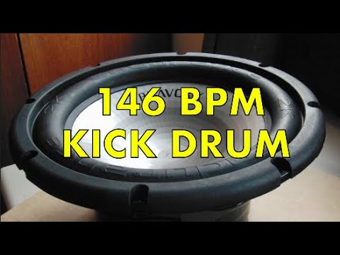 146 BPM Kick Drum Metronome, 146BPM Bass Drum Thump, 4 on the Floor Kick, 146 Beats Per Minute Bombo