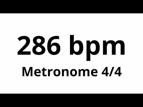 286 bpm tempo ' metronome ' 4/4