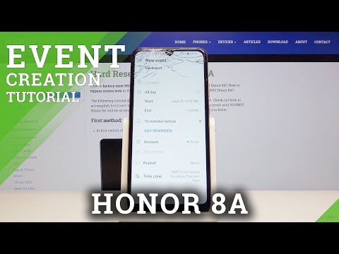 How to Add Event to Calendar in HONOR 8A – Set Up Reminder