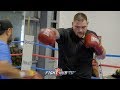 ANDY RUIZ JR PUTS FINISHING TOUCHES IN CAMP ON THE MITTS FOR ANTHONY JOSHUA FIGHT