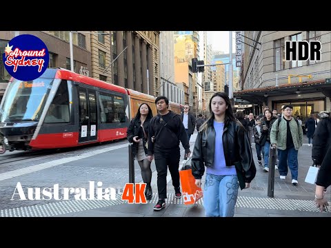 Sydney revelada: passeio a pé em 4K 🇦🇺 HDR por Chinatown, George St, Town Hall e Darling Square