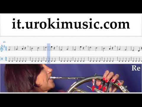 Lezioni di Corno Jingle Bell Rock Tutorial Spartito Parte#1 um-i276