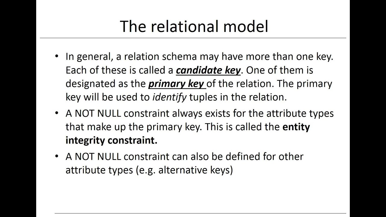 Chapter 3: Data models  -  relational model