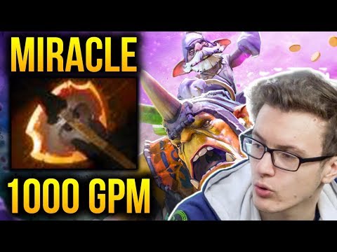 Miracle 7.13b Alchemist Safelane with Battlefury 1K GPM Dota 2
