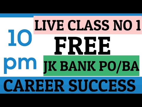 LIVE CLASS 1 FREE JK BANK PO/BA| TOPIC TOPIC PUZZLE 15 MARKS| PREVIOUS YEAR QUESTION|JOIN 9419145317