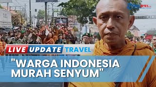 Biksu Jalan Kaki dari Thailand ke Borobudur Ngaku Terharu: Warga Indonesia Murah Senyum & Ramah