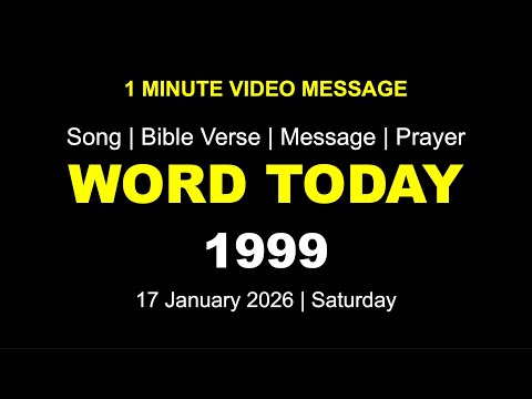 Word Today-1999 | Bro RSV | One-Minute Video Message (Malayalam) | 17 January 2026