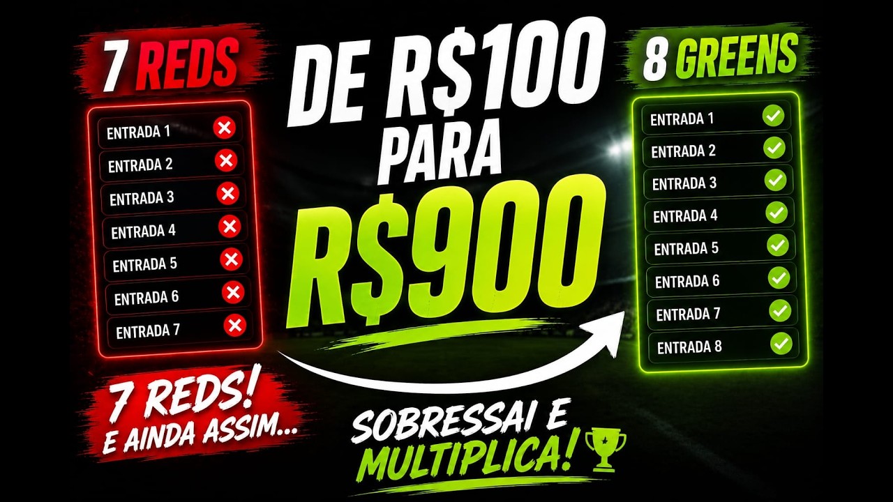 🔥 Transformei R$100 em R$900 Mesmo Depois de 7 REDS! #apostasesportivas #escanteio