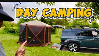 It’s a Day Camp! Paddle-boarding & Vevor Camping Gazebo at the Park