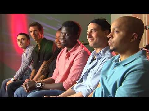 An interview with Cheikh Ndoye and friends filmed at Blue Room Productions