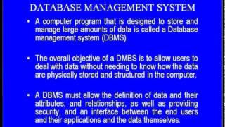 Mod-01 Lec-30 GIS Data Base